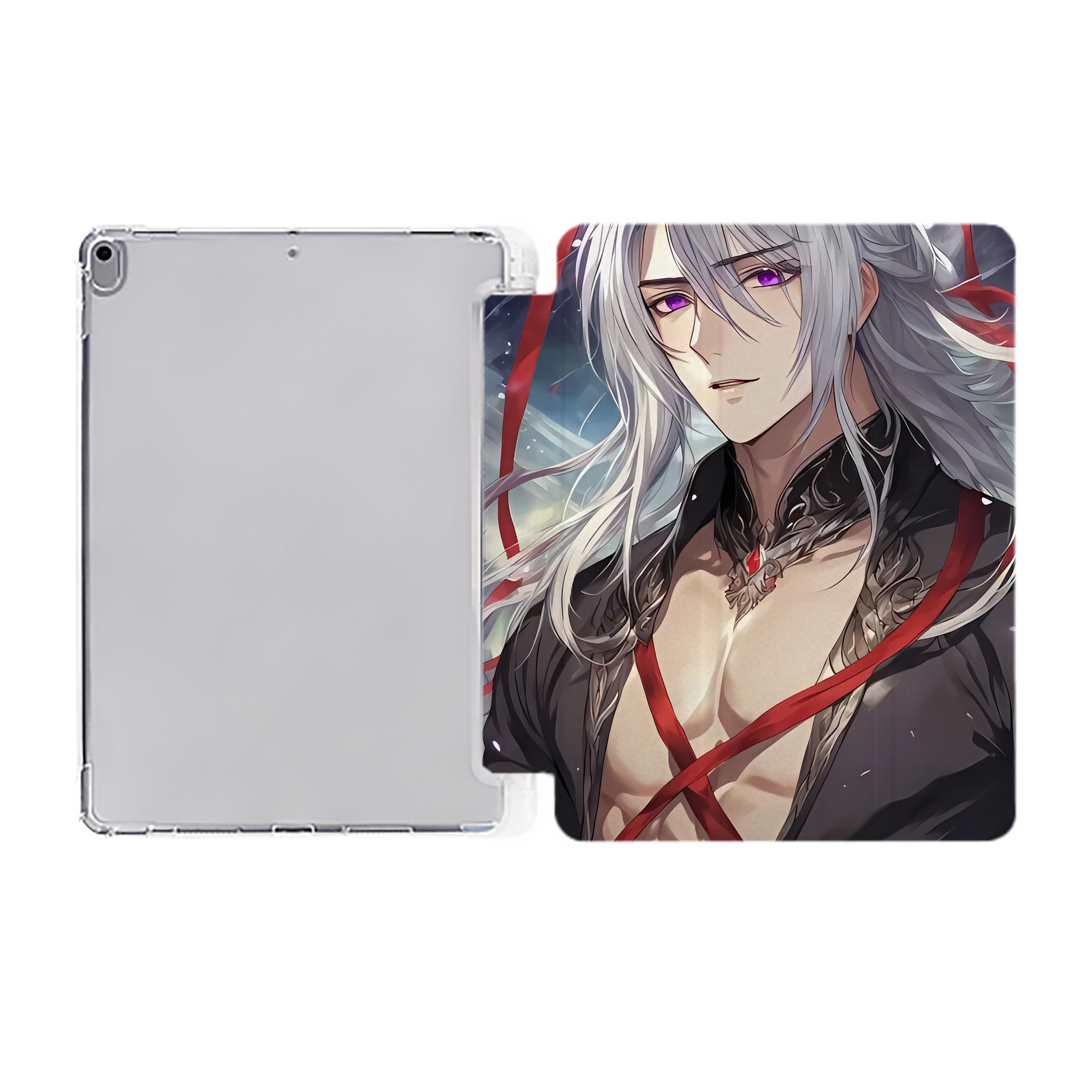 （画像用） 刀剣乱舞 Touken Ranbu IPad ケース ペン収納付き 三つ折りスタンド PUレザー×シリコン 対応機種9.5/10.5/10.9インチ